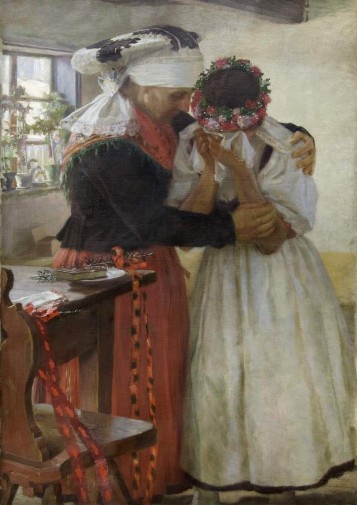Jaroslav Špillar, Loučení s nevěstou, 1898, ZČG Jaroslav Špillar, Loučení s nevěstou, 1898, ZČG