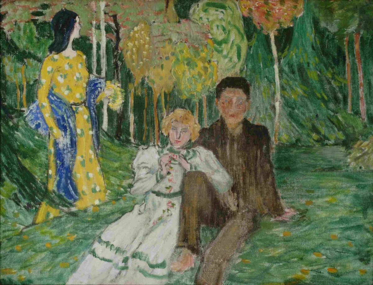 Jan Preisler, Studie k Milencům, 1905, ZČG Jan Preisler, Studie k Milencům, 1905, ZČG