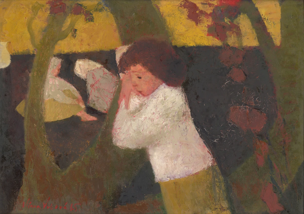 Vilma Vrbová-Kotrbová, Na černém vrchu (z cyklu Stromy), 1965, ZČG Vilma Vrbová-Kotrbová, Na černém vrchu (z cyklu Stromy), 1965, ZČG