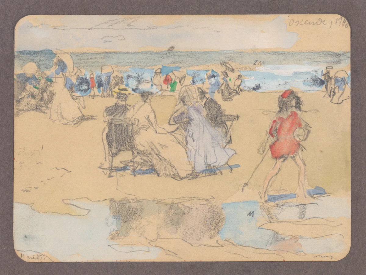 Hugo Boettinger, Pláž v Ostende II. 1906, ZČG