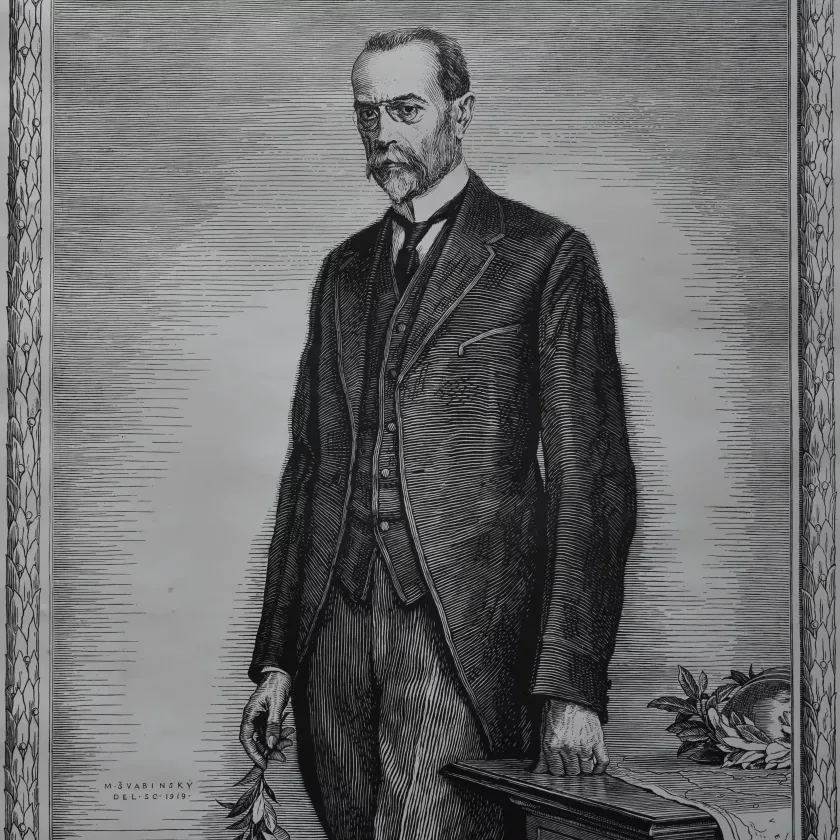 Max Švabinský, Portrét T.G. Masaryka, 1919, ZČG