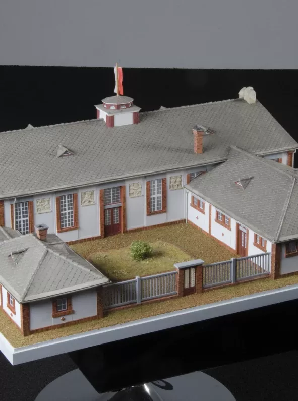 Model Sokolského pavilonu v sadech Emila Štrunce v Plzni