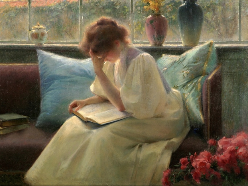 František Bruner-Dvořák, Čtenářka, 1895, Galerie Kodl