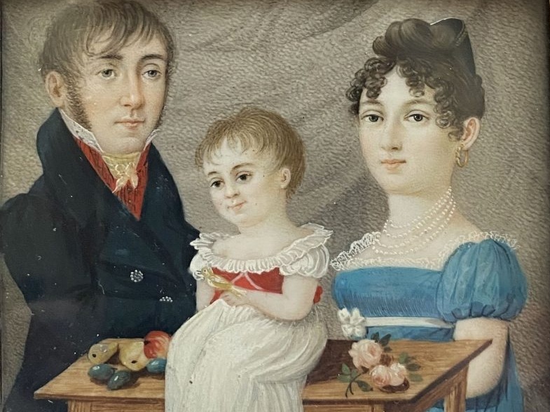 Johann Gruss st., Manželé s dítětem, kolem 1820, Národní muzeum