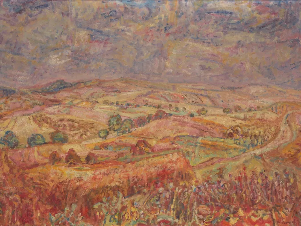 Bohumír Dvorský, Letní krajina u Podbořan, 1945, ZČG