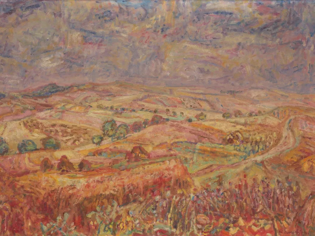 Bohumír Dvorský, Letní krajina u Podbořan, 1945, ZČG