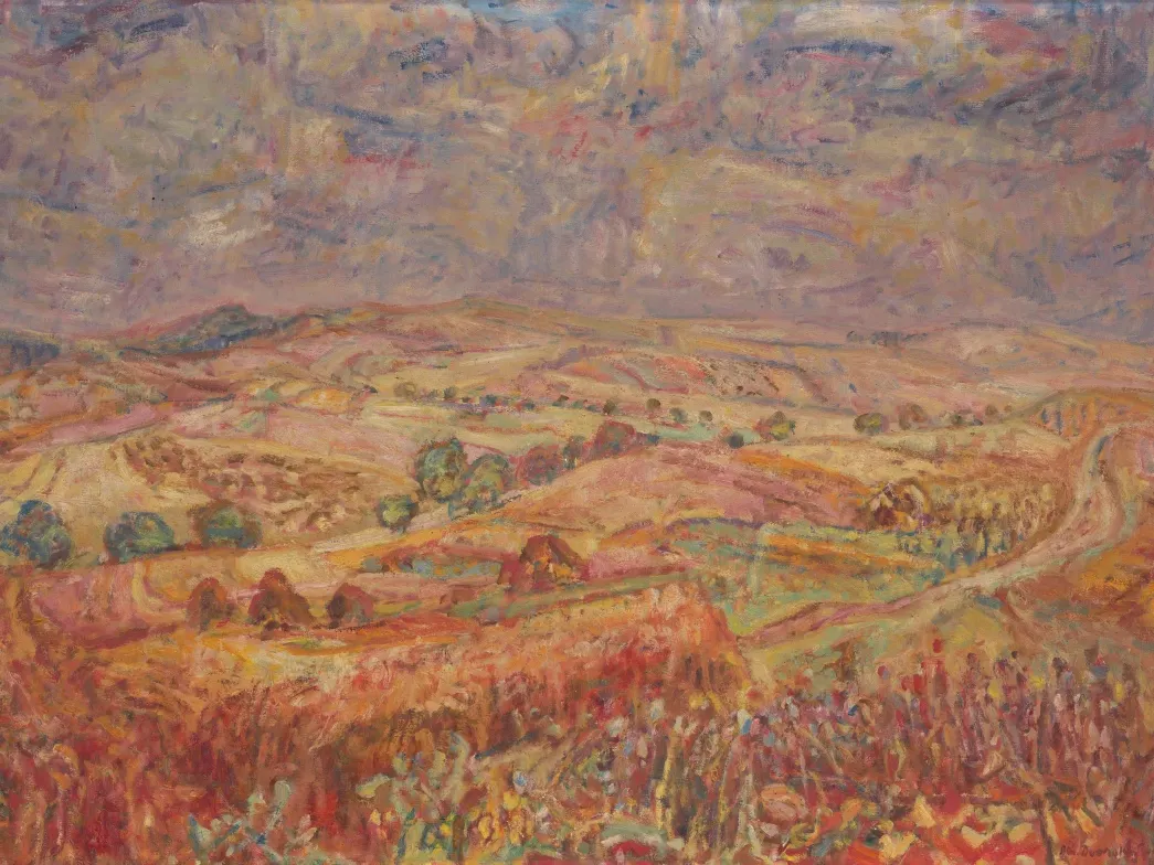Bohumír Dvorský, Letní krajina u Podbořan, 1945, ZČG