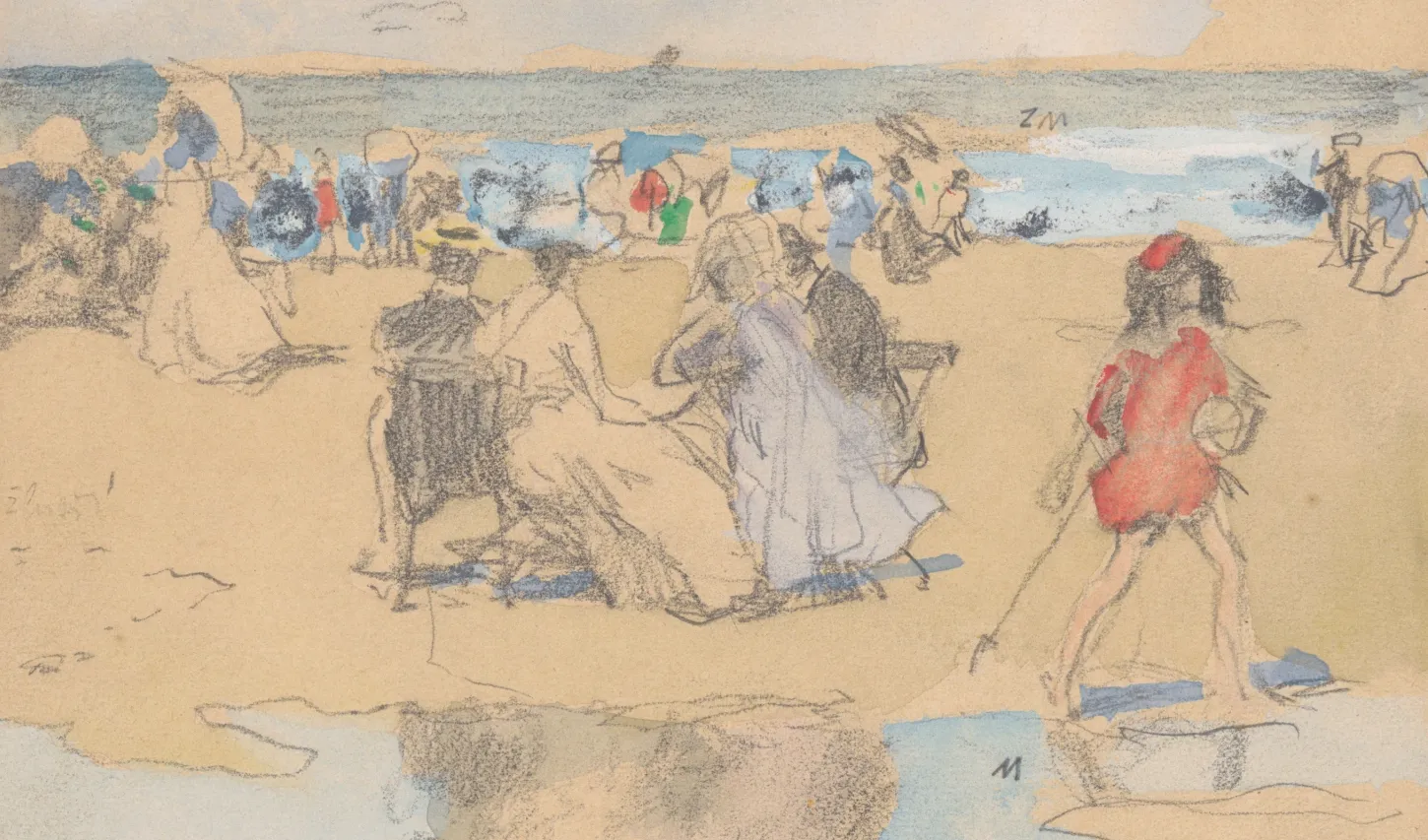 Hugo Boettinger, Pláž v Ostende II. 1906