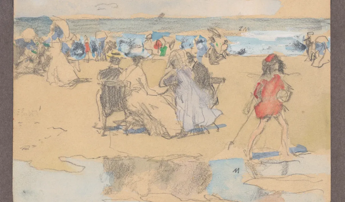 Hugo Boettinger, Pláž v Ostende II. 1906, ZČG