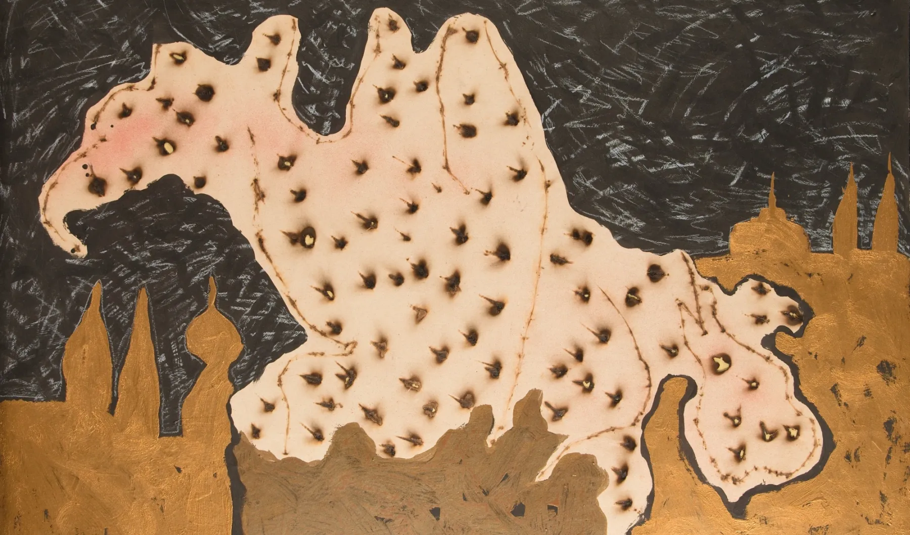 Svatopluk Klimeš, Z cyklu Pomníčky, Na náměstí, 1989, Galerie umění Hodonín